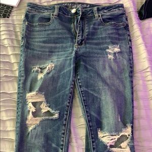 American Eagle distressed jeans.